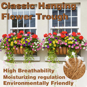 JFFLYIT 24-inch planter capacity fits multiple plants and vibrant flowers.