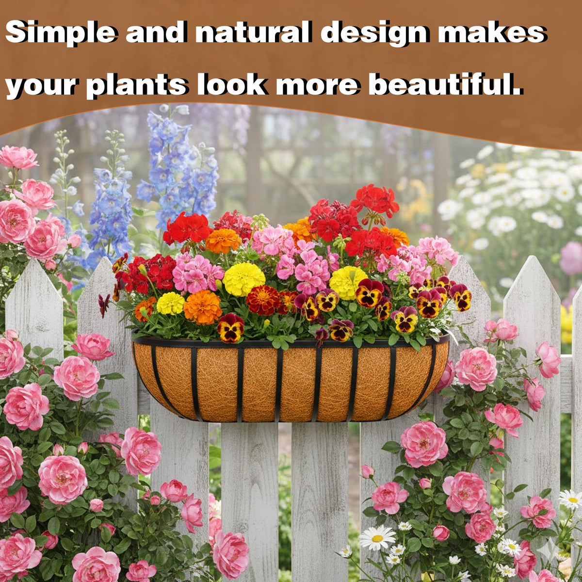 JFFLYIT farmhouse-style planters add rustic charm to outdoor spaces.
