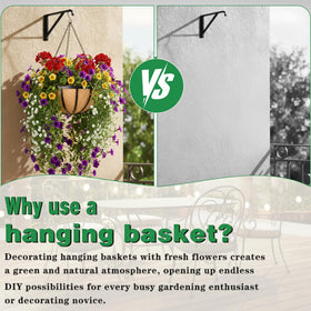 JFFLYIT four-pack hanging planters shown on deck for display.