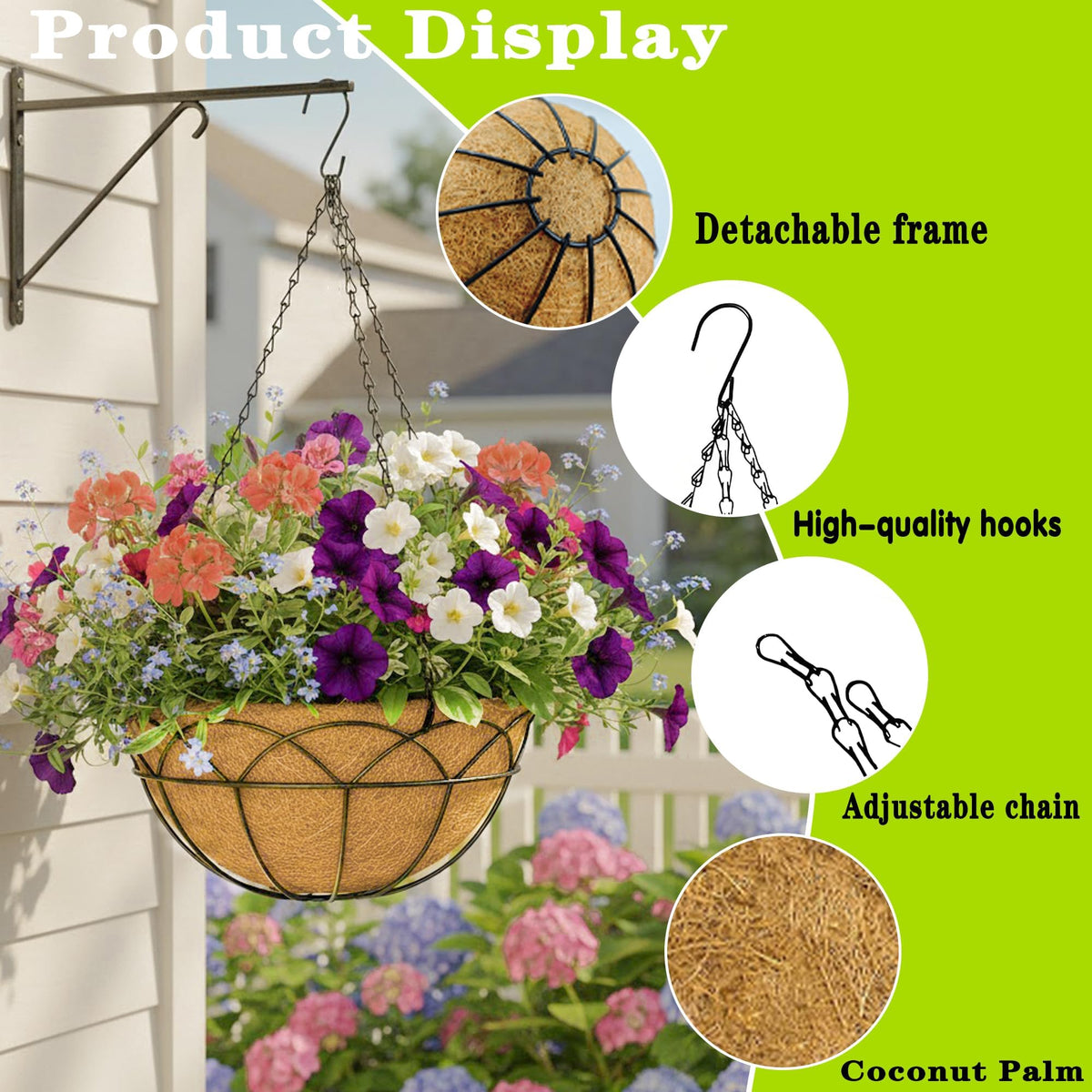 JFFLYIT outdoor-ready planter brightens porches and patios with greenery.