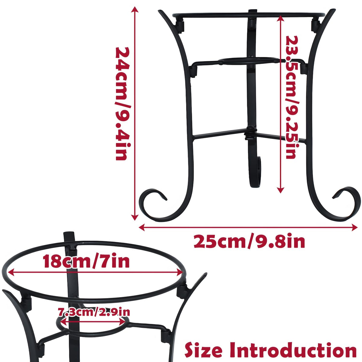 JforSJizT garden gazing ball stand side view highlighting balanced design for lawn or patio.