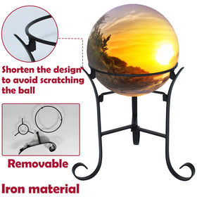 JforSJizT gazing ball stand base detail emphasizing three-pronged stability.