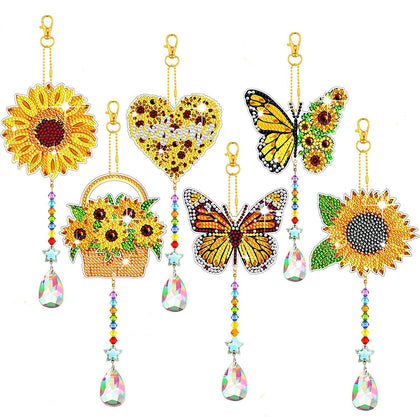 JFRCSSY 5D butterfly wind chime suncatcher sparkling in sunlight