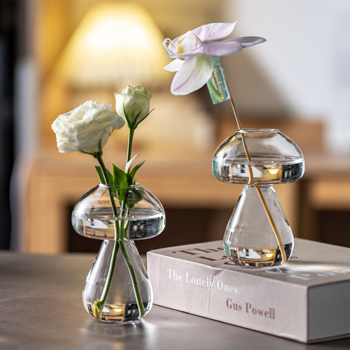 JGKYLDZ mushroom vase on a desk as a cozy display