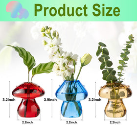 JGKYLDZ mushroom vases with clear glass for easy root monitoring and viewing.