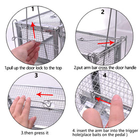 JGRZF Quality Rat Trap safe release image emphasizes easy relocation of pests.