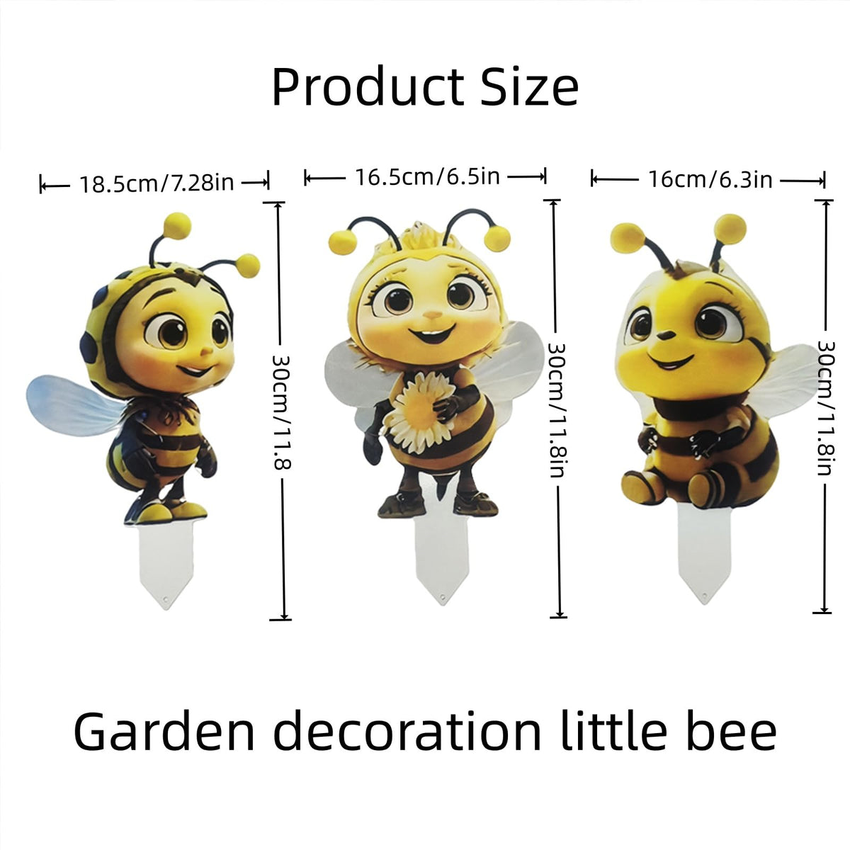 JGZTJXNK Bee Garden Stake 2 brings whimsical charm to the lawn.