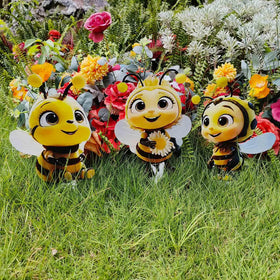 JGZTJXNK Bee Garden Stake 5 brightens pots and container displays.