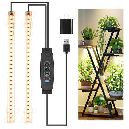 JhauvMw LED grow light strips front view for seedlings and greens