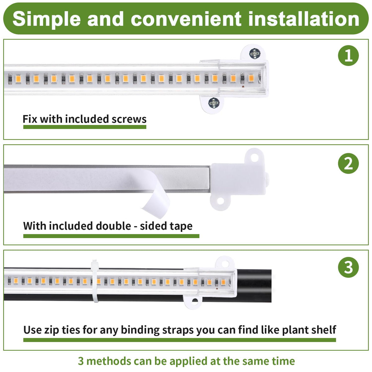 JhauvMw lighting mounts included for quick shelf installation
