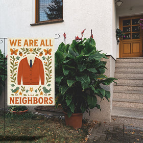 JHFDTY Humorous garden flag for neighbors and friends, a thoughtful housewarming gift.