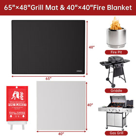 JHSafer fire blanket 40x40 inch roll for extra flare-up protection