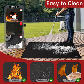 JHSafer mat guards against grease, embers, and heat damage