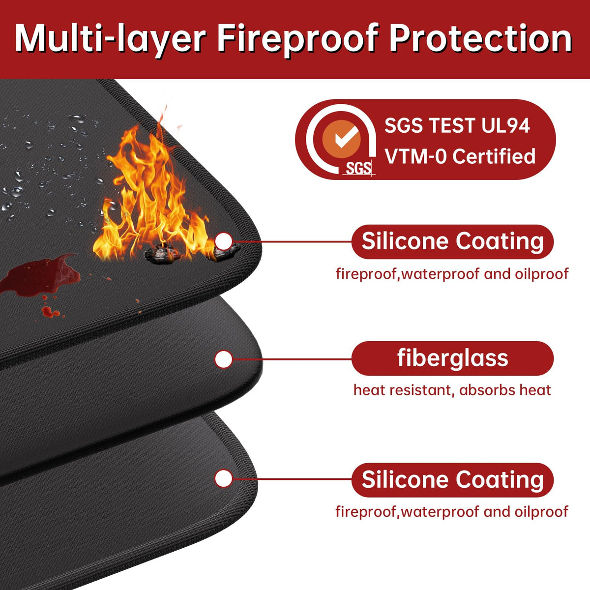 JHSafer waterproof non-stick surface cleans easily after grilling