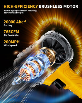 Two-pack 4.0Ah batteries powering longer runtime.