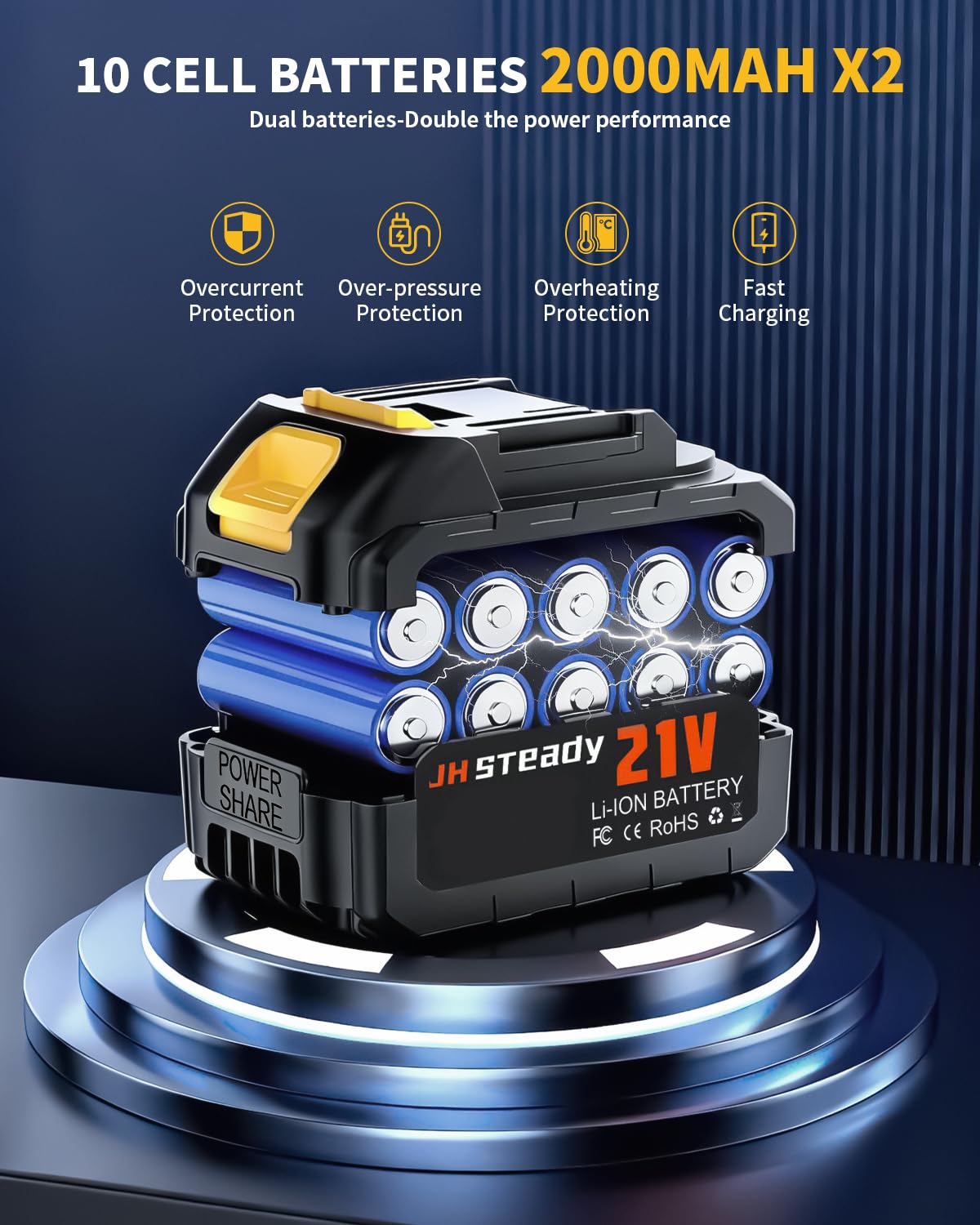 Detachable air nozzle for precision cleaning in tight spaces.