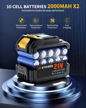 Detachable air nozzle for precision cleaning in tight spaces.