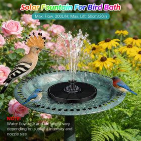 Jhua solar fountain eight nozzles offer varied spray patterns