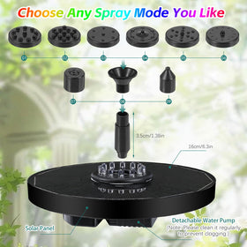 Jhua solar fountain requires no wiring for quick setup