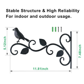 JIALAI HOME bird feeder hanger highlights secure wind-resistant support.