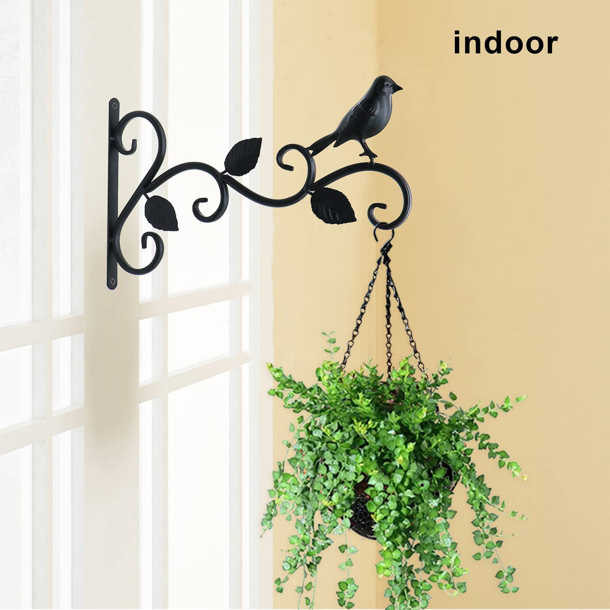 JIALAI HOME lantern hanger mounted on wall adds decorative ambience.
