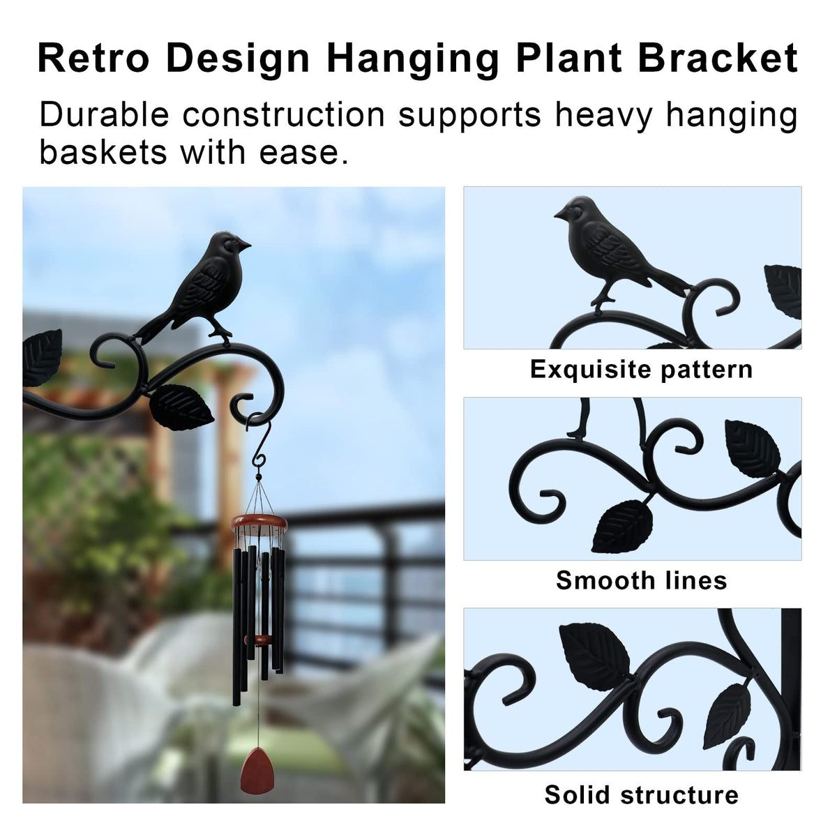 JIALAI HOME plant pot hanger 12in enables versatile outdoor display.
