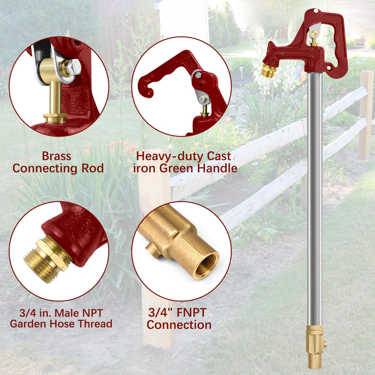 JIANBENKJ 3-4 in hose connection demonstrates standard hose compatibility
