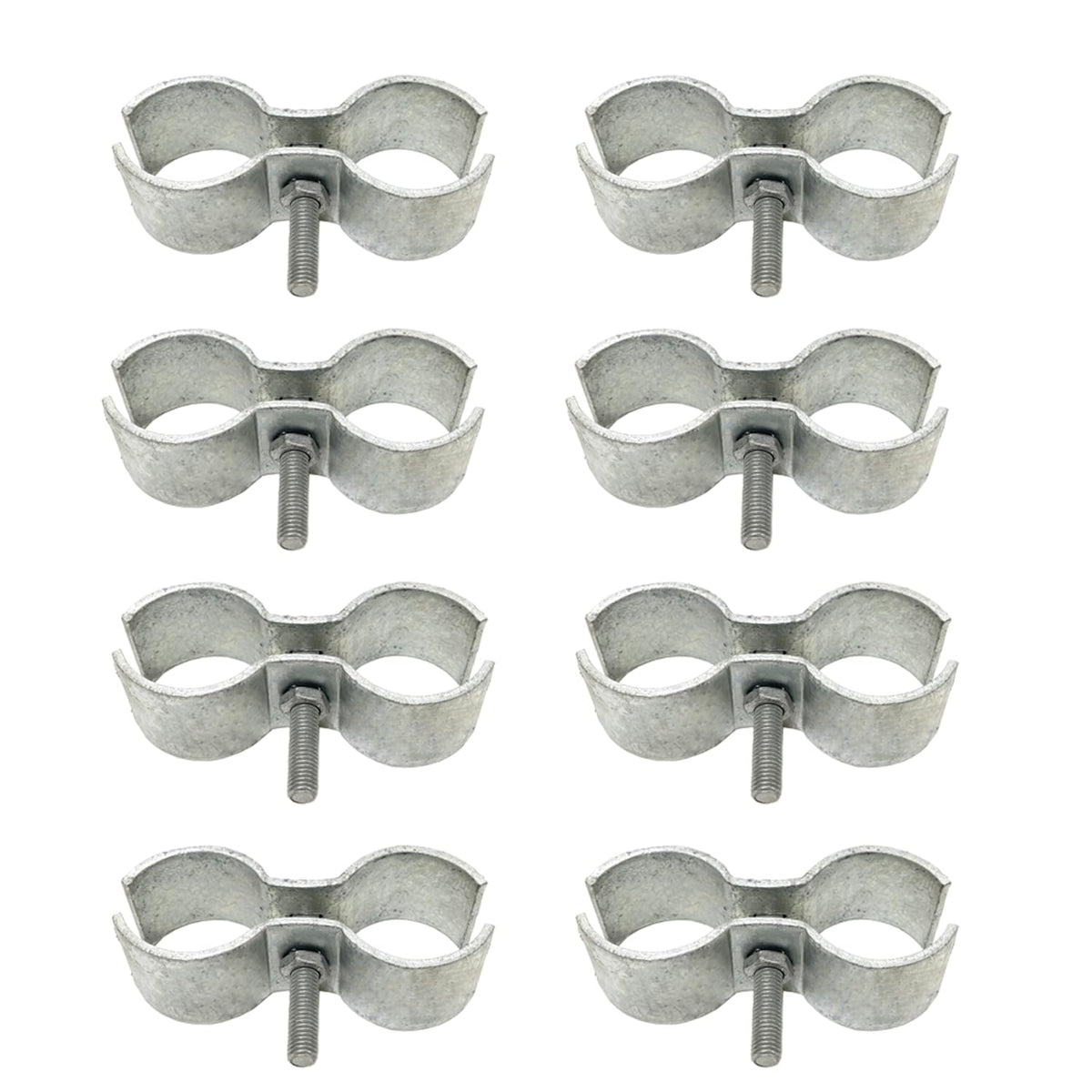 Jiaroutk 1-5/8 chain-link clamps close-up secures fence panels