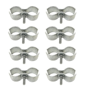 Jiaroutk 1-5/8 chain-link clamps close-up secures fence panels