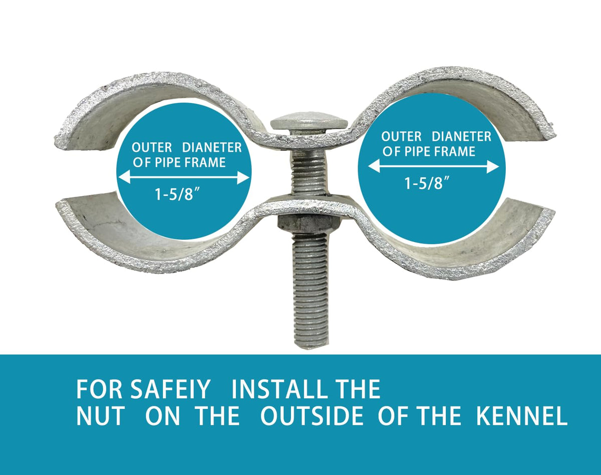Jiaroutk dog kennel clamp demonstrates secure-fit for kennels