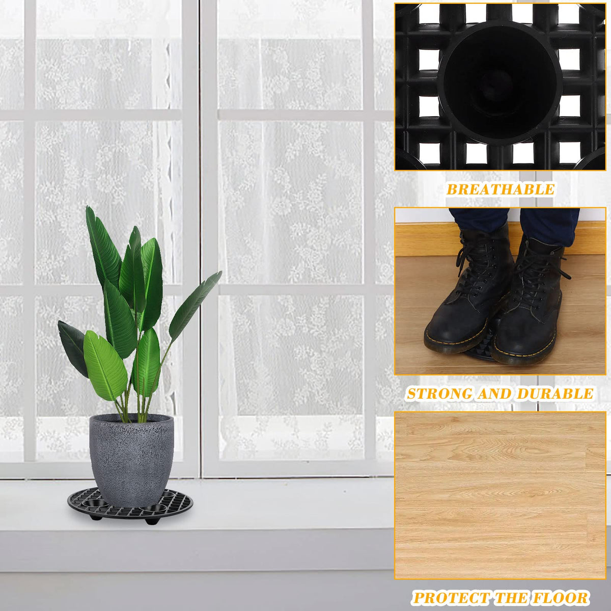 JiaUfmi floor-protector plant stand elevates pots on tables or floors.