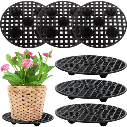 JiaUfmi round plant stand elevates pots to protect floors and improve airflow.