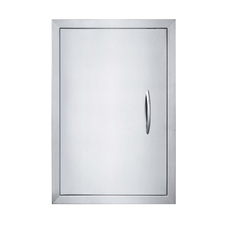 JIE JIN 17x24 outdoor kitchen door front view with brushed finish for durability
