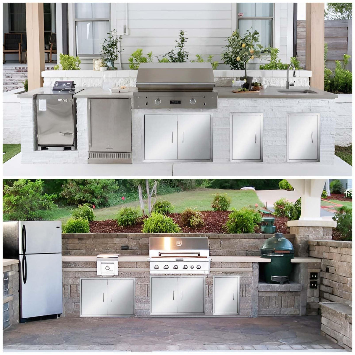 JIE JIN BBQ island door suited for outdoor kitchens and fireplaces.