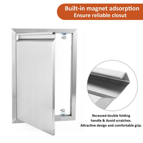 JIE JIN BBQ access door made of 304 stainless steel for outdoor use