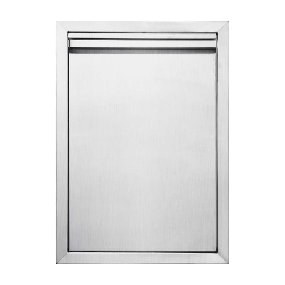 JIE JIN BBQ access door front view in thickened stainless steel for durability