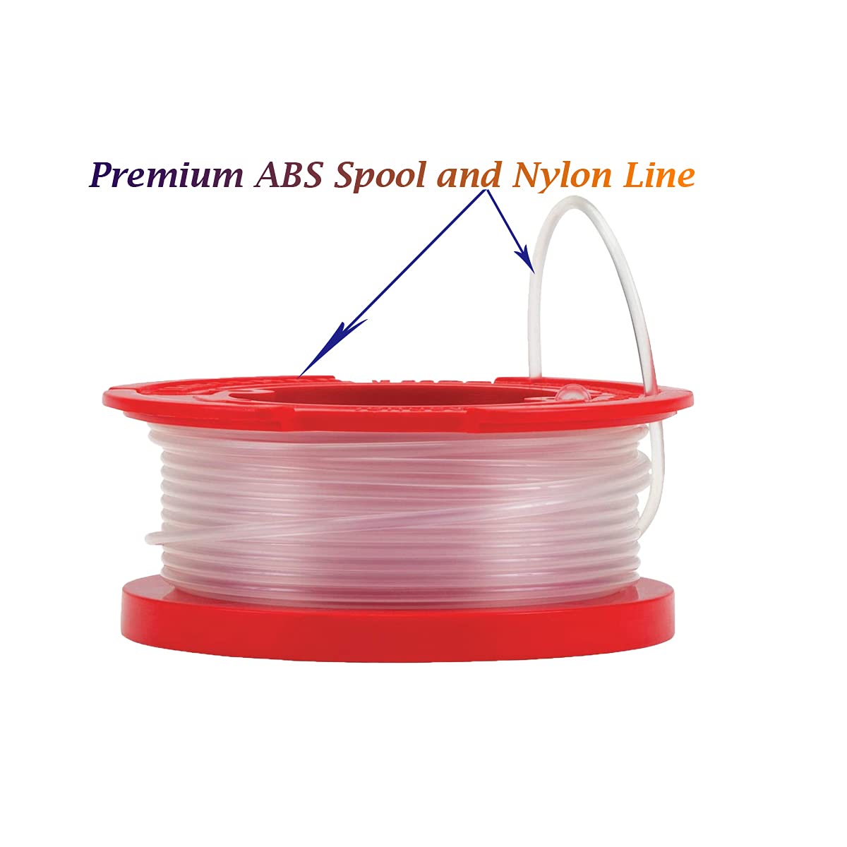JIEOU ABS spool with durable nylon thread resists wear during tough yard jobs.