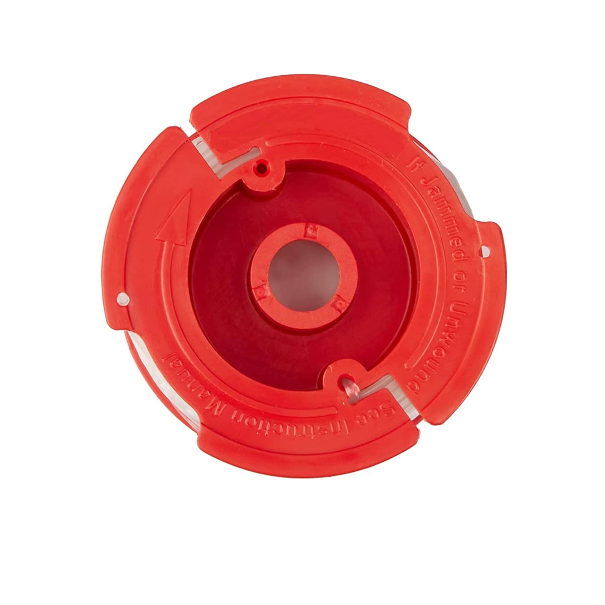 JIEOU Craftsman spool setup shows tool-free installation for fast replacement.