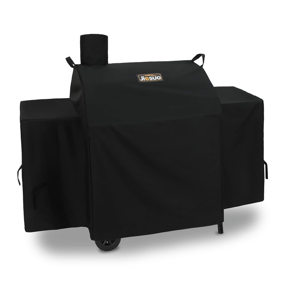 JIESUO Char-Griller Smokin' Champ cover front view protects against rain and sun