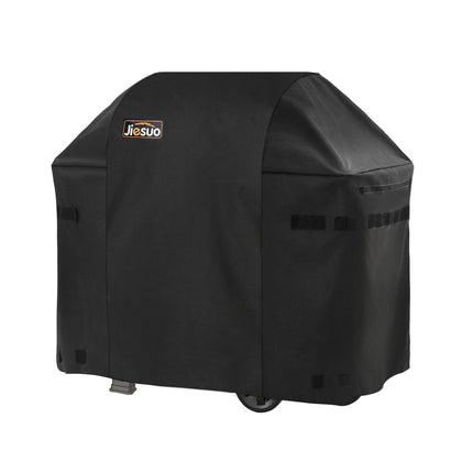 Jiesuo grill cover on Weber Spirit II 210 protects from rain and wind