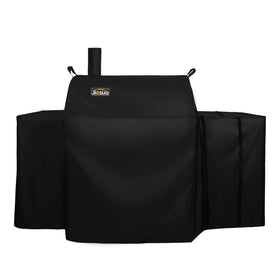 Jiesuo 5555 grill cover fits Char-Griller 1224 for outdoor protection against rain.