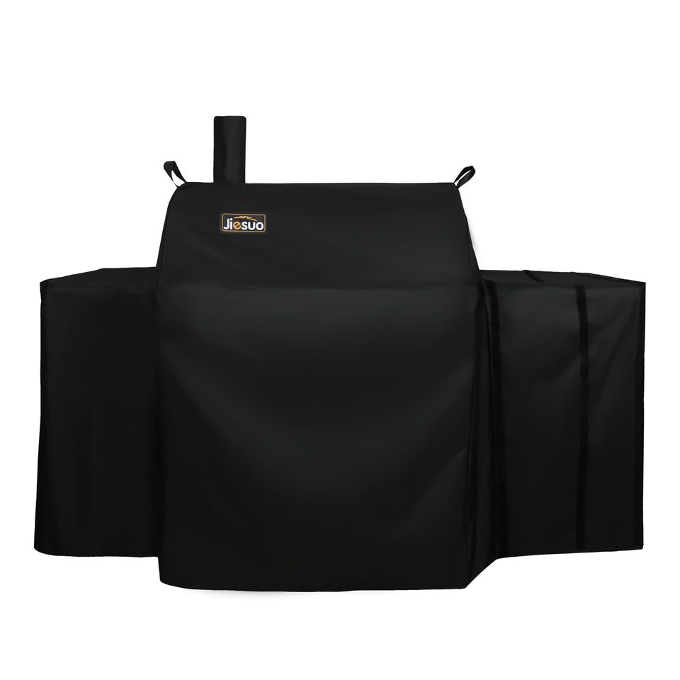 Jiesuo 5555 grill cover fits Char-Griller 1224 for outdoor protection against rain.