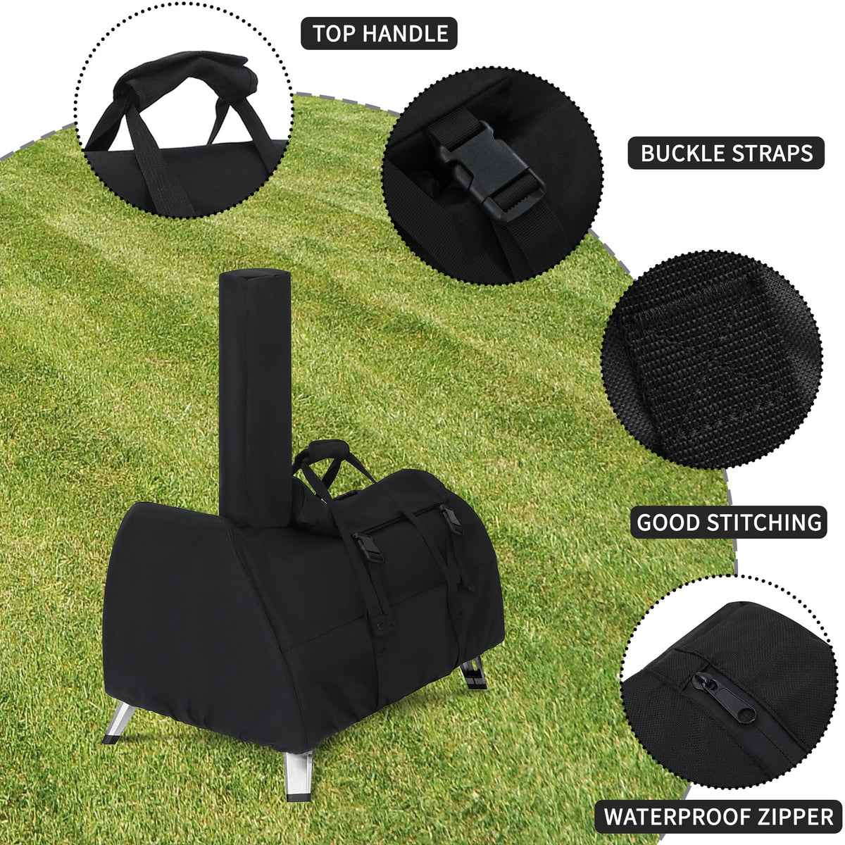 JIESUO heavy-duty 600D fabric cover withstands outdoor use