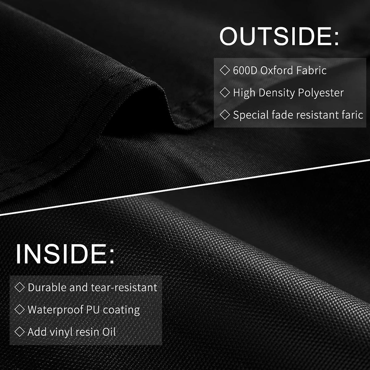 JIESUO grill cover cleans quickly with a hose and dries in sun