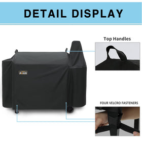 JIESUO grill cover for Pit Boss 1000S on grill keeps surfaces dry and clean