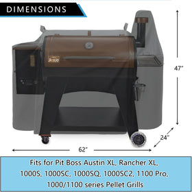 JIESUO grill cover for Pit Boss Rancher XL on grill guards against rain and wind