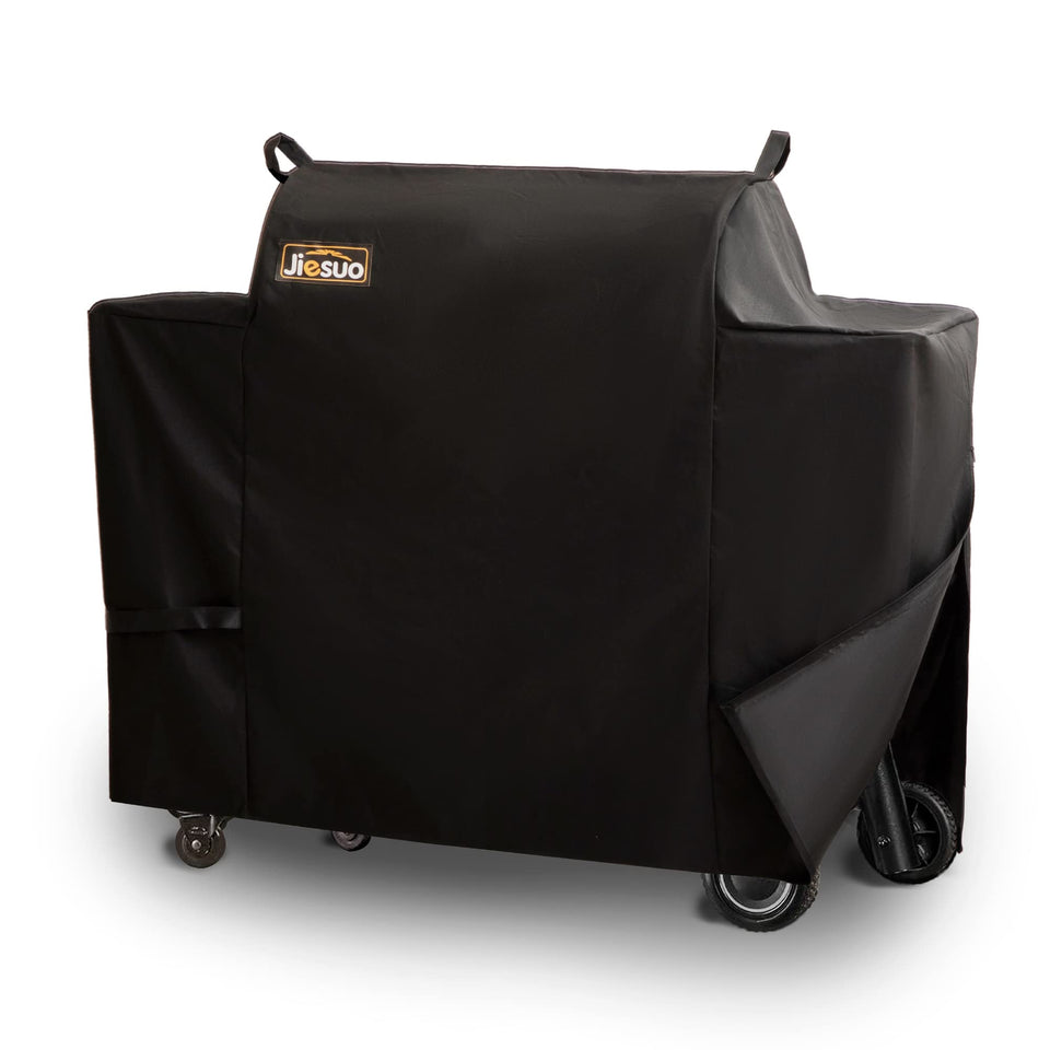JIESUO grill cover for Traeger Ironwood 885 front view protects from rain