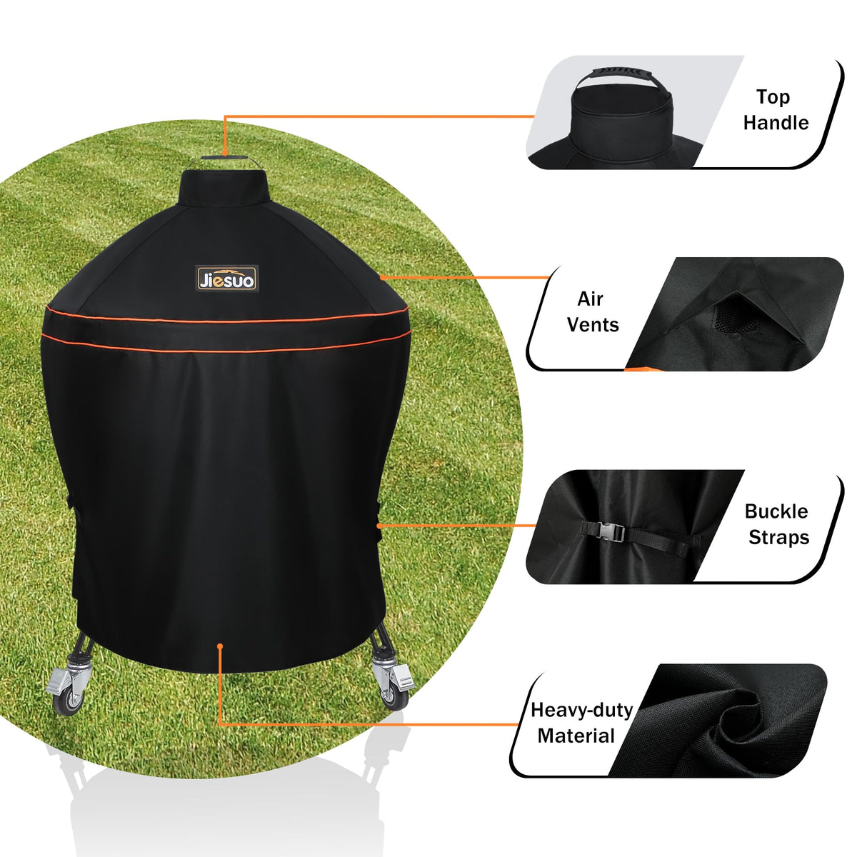 JIESUO waterproof-liner detail highlights durable, flexible protection.