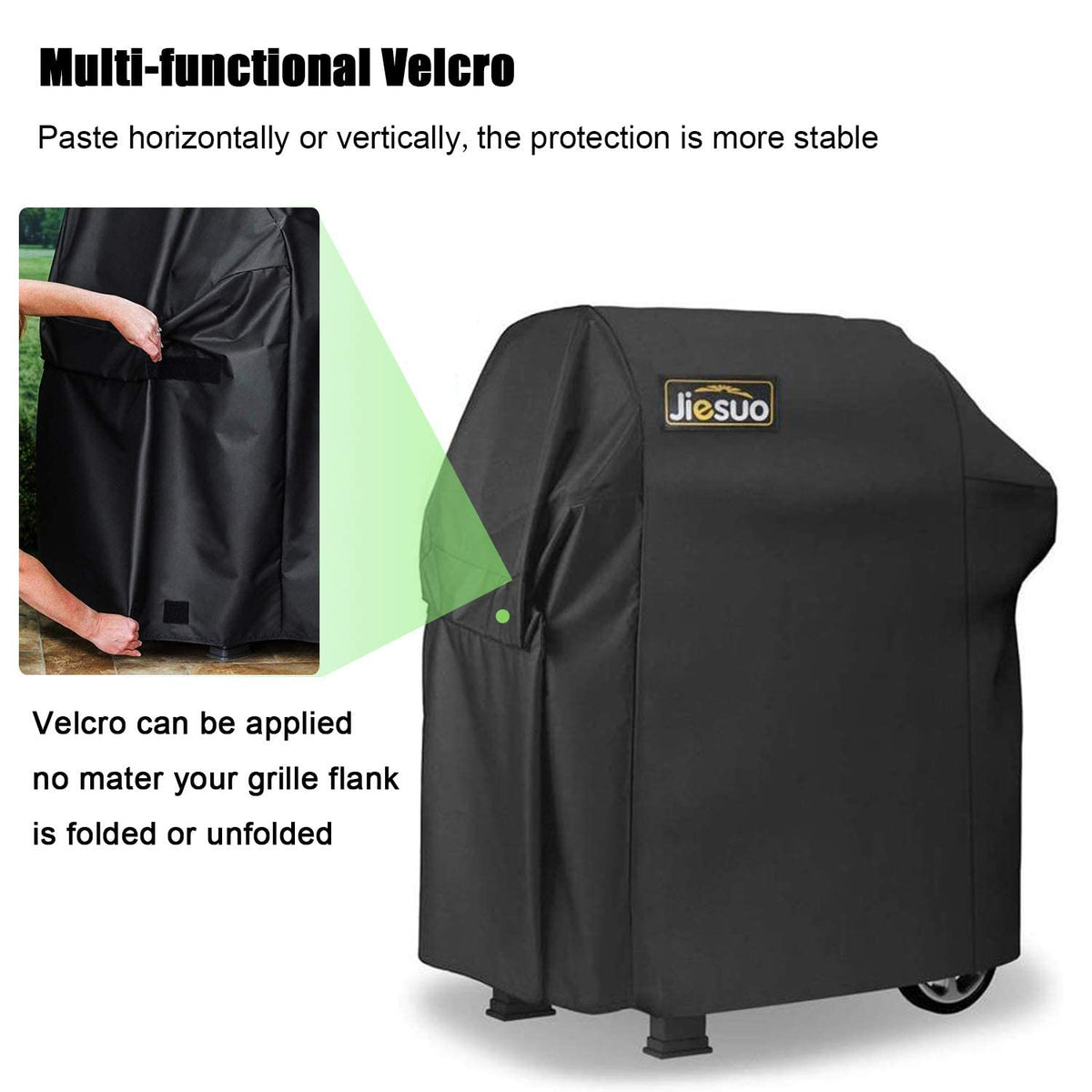 Jiesuo heavy-duty grill cover with 600D fabric for long-lasting protection