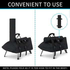 Jiesuo Karu12 cover features buckle straps to keep it secure in wind.